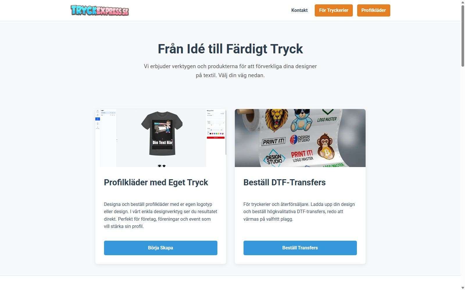 Bild för projektet Tryck Express